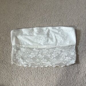 White Lace Bandeau Top